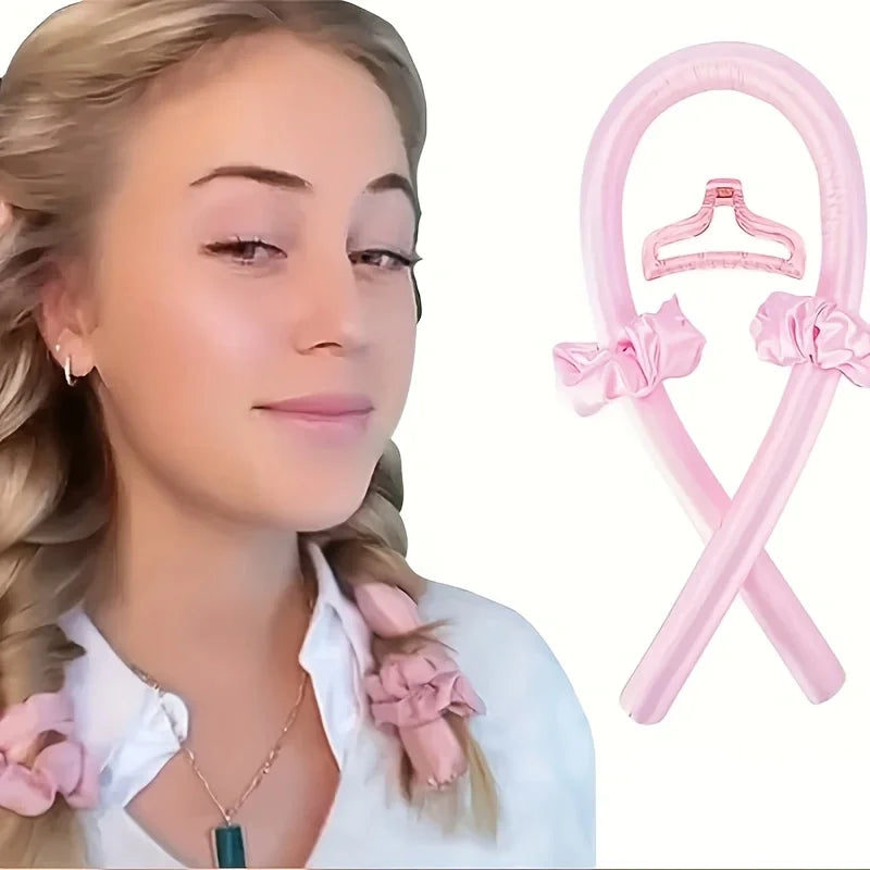 10 pieces of sleep hairstyle design tool set, curling iron and facial massager, 1 pillowcase suitable for hair and skin queen se