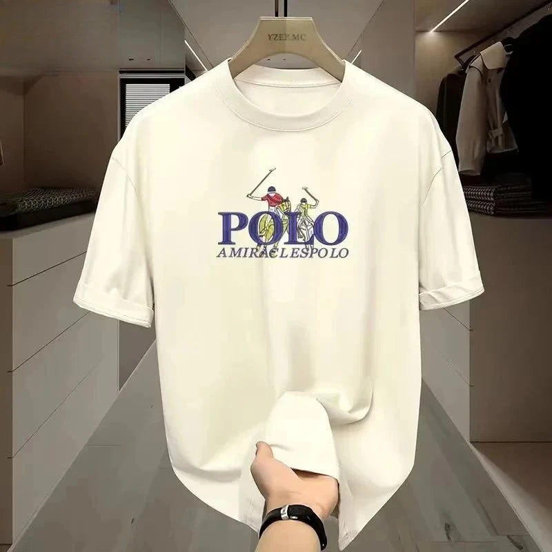 2025 Summer New Luxury Brand American Spring/Summer Print Equestrian Commuting Comfort Sportswear Men's and Women's T-shirts