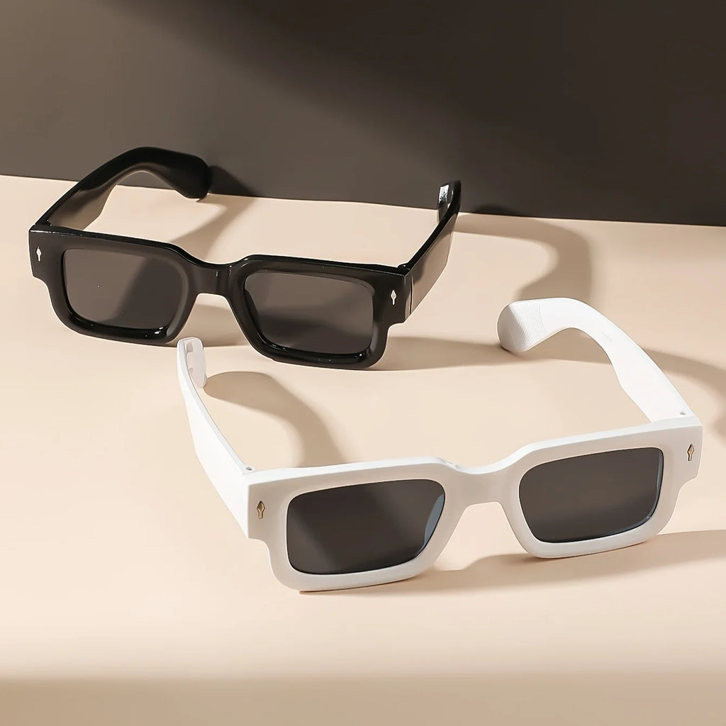 1PC Unisex Retro Square Sunglasses Classic UV Protection Plastic Frame Shades for Outdoor Travel Driving