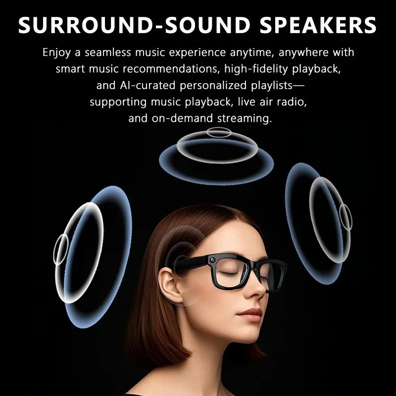 500W AI Smart Camera Sunglasses 3in1 lens ChatGPT Translation Voice Control WiFi Bluetooth HD1080P Shooting Intelligent Glasses