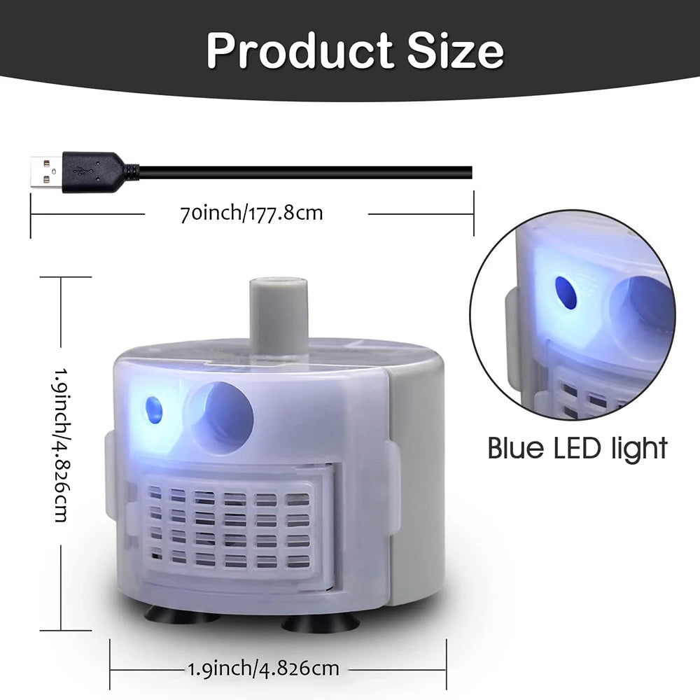 1pc Water Pump For Pet Fountain Stainless Steel Water Feeder Water Pump SMA-800 Ultra-Quiet USB（No Plug Only Water Pump ）