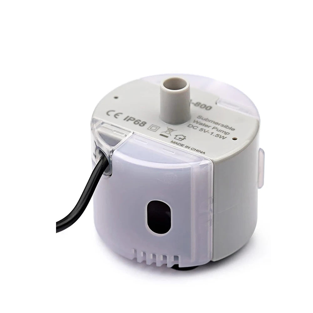 1pc Water Pump For Pet Fountain Stainless Steel Water Feeder Water Pump SMA-800 Ultra-Quiet USB（No Plug Only Water Pump ）