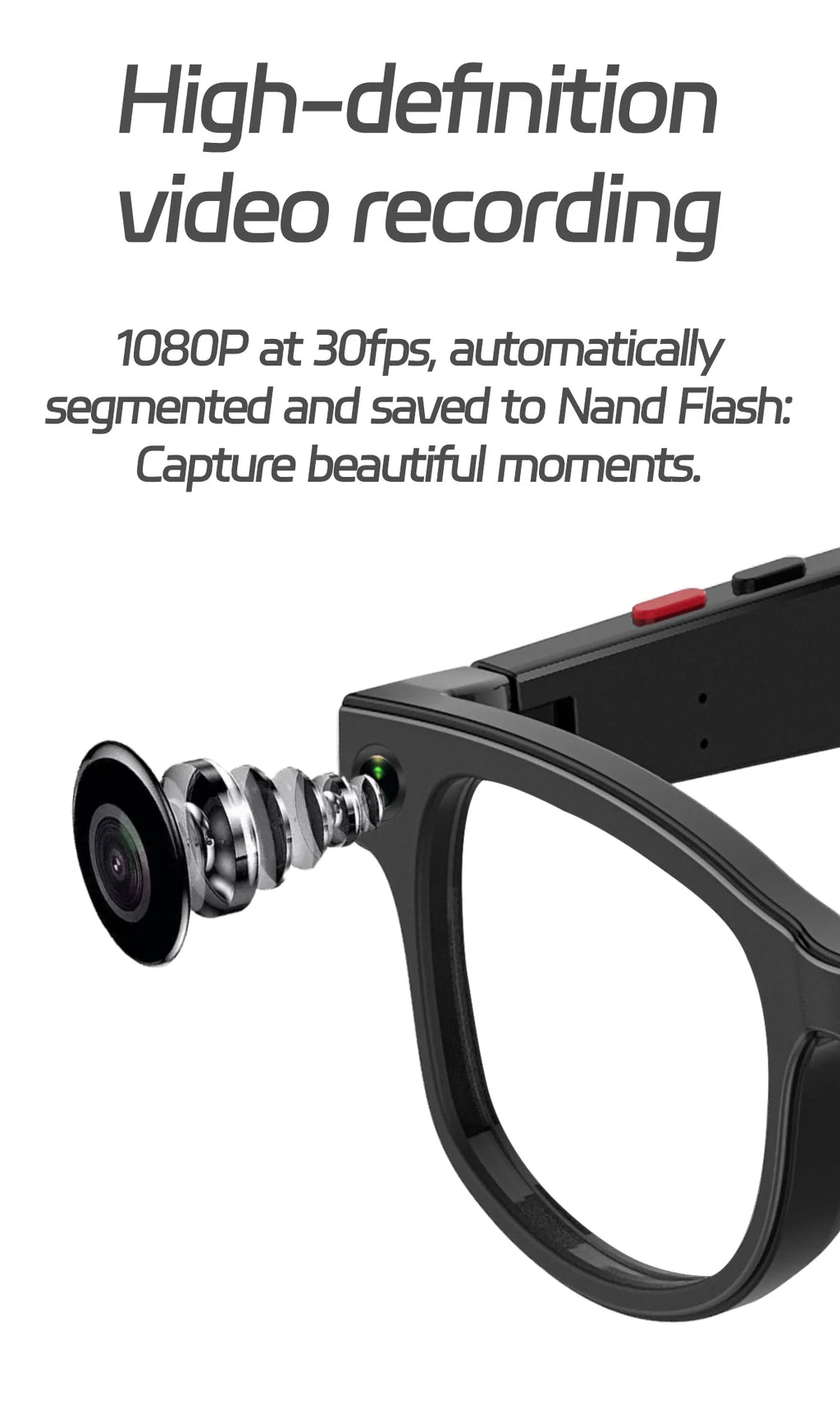 500W AI Smart Camera Sunglasses 3in1 lens ChatGPT Translation Voice Control WiFi Bluetooth HD1080P Shooting Intelligent Glasses