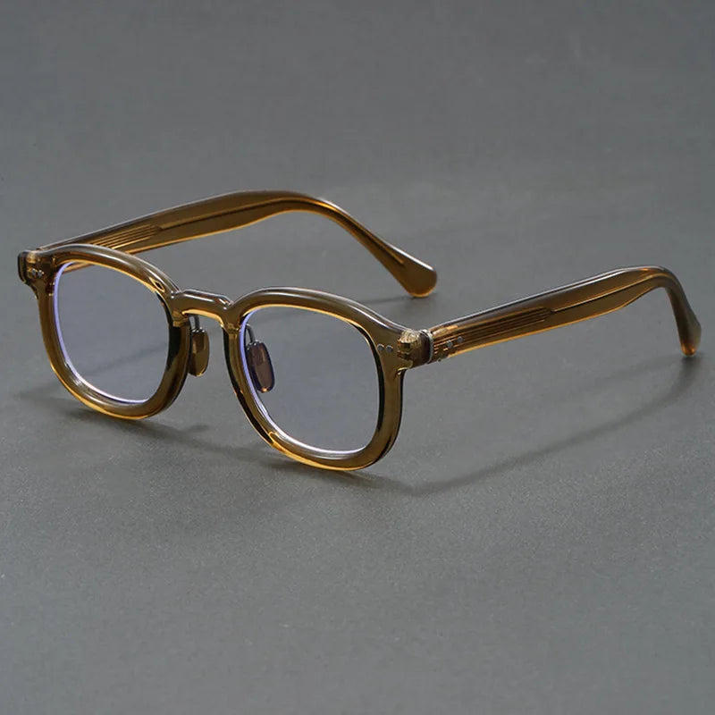 2025 New Japanese Acetate Glasses Frame Handmade Oval Retro Glasses for Men's Designer Brand Fashion Glasses