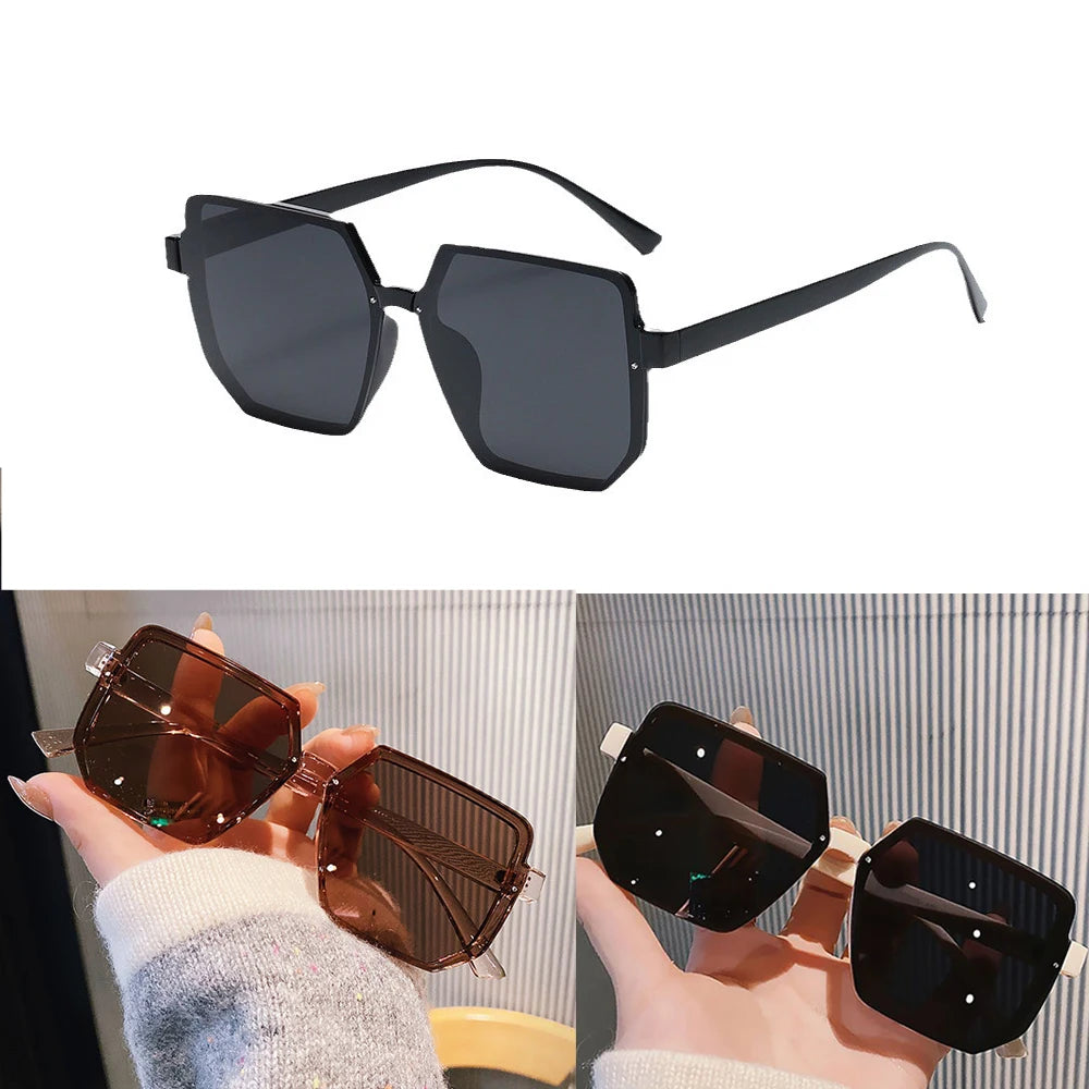 Big Frame Vintage Sunglasses Women Men Brand Square Sun Glasses Retro Eye Glasses Goggle for Male Female Polygon Sunglasses ﻿ ﻿