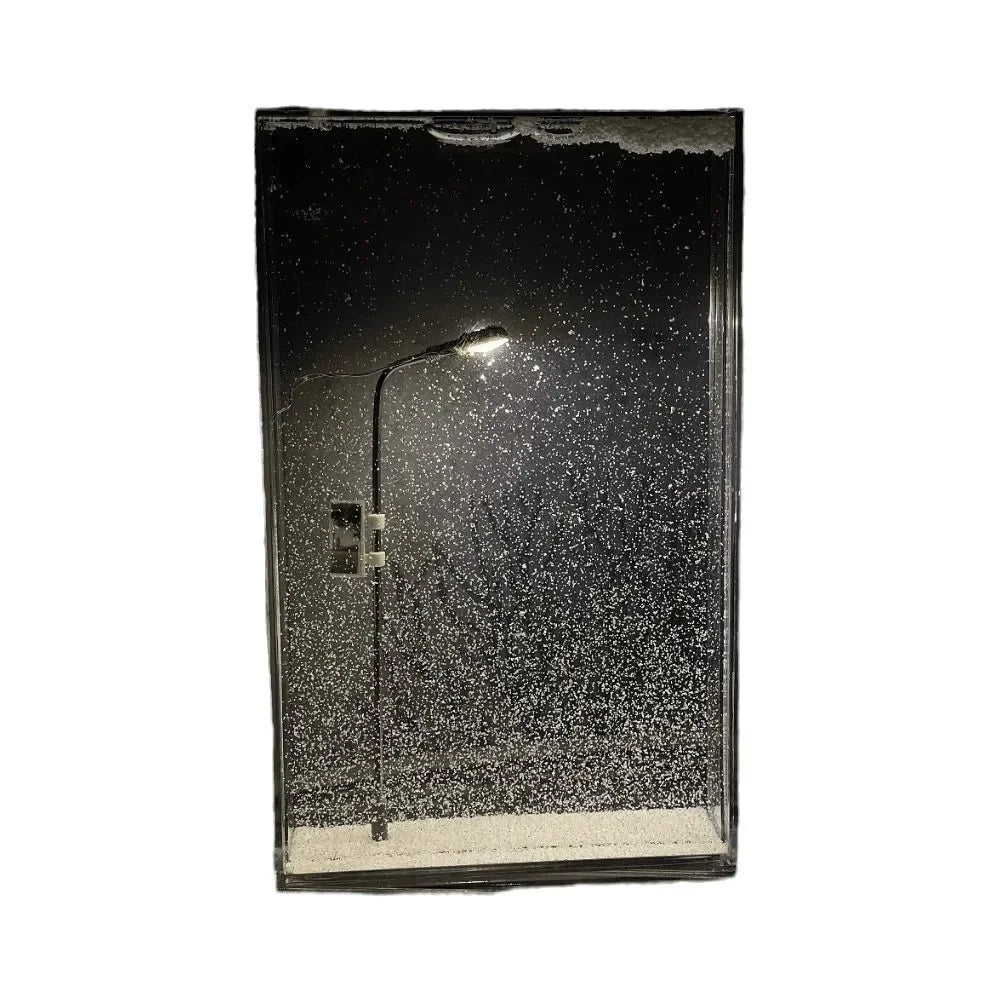 2025 Christmas Crafts Snowy Night Lamp Decor Arts And Crafts Night Street Lamps for Girls Snow Scene Night Light Desk Light