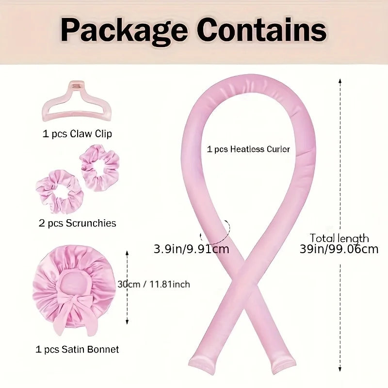 10 pieces of sleep hairstyle design tool set, curling iron and facial massager, 1 pillowcase suitable for hair and skin queen se