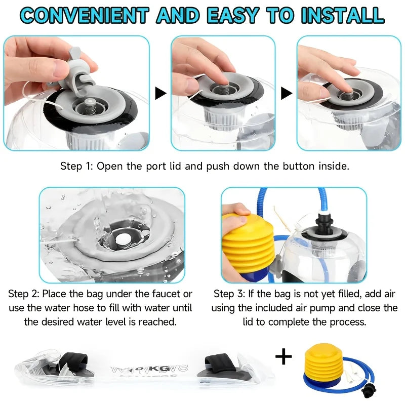 1 Pc Gym Fitness Aqua Bag Water Weight Bag Adjustable Workout Sand Bags Weights Alternative Portable Sandbag Fitness Equipment