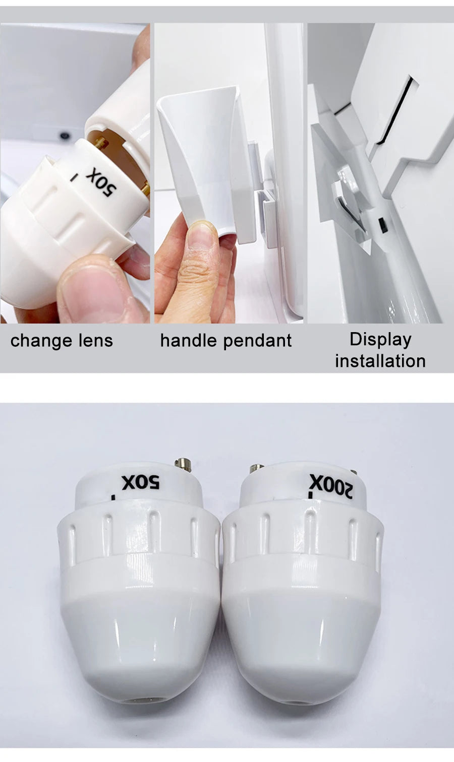 10 Inch LCD Scalp Detector Digital Hair Skin Analyzer Microscope for Hair Follicle Testing and Skin Analysis Magnifier 50/200X